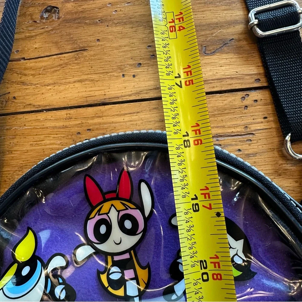 Vintage Purple Fuzzy Powerpuff Girls Crossbody Bag